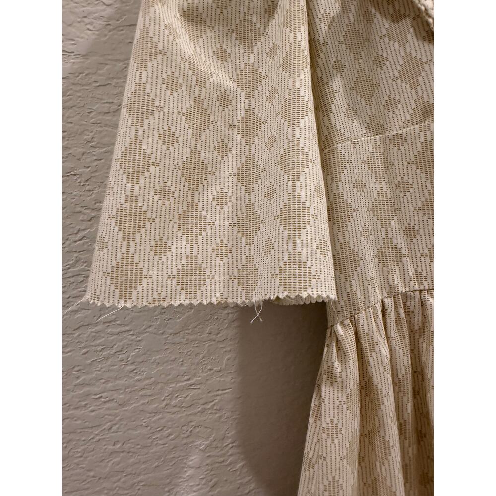 VTG 1940s Ruffle Dress Waisted Half Sleeve Lace Fabric Back Zip Closure - Picture 4 of 7